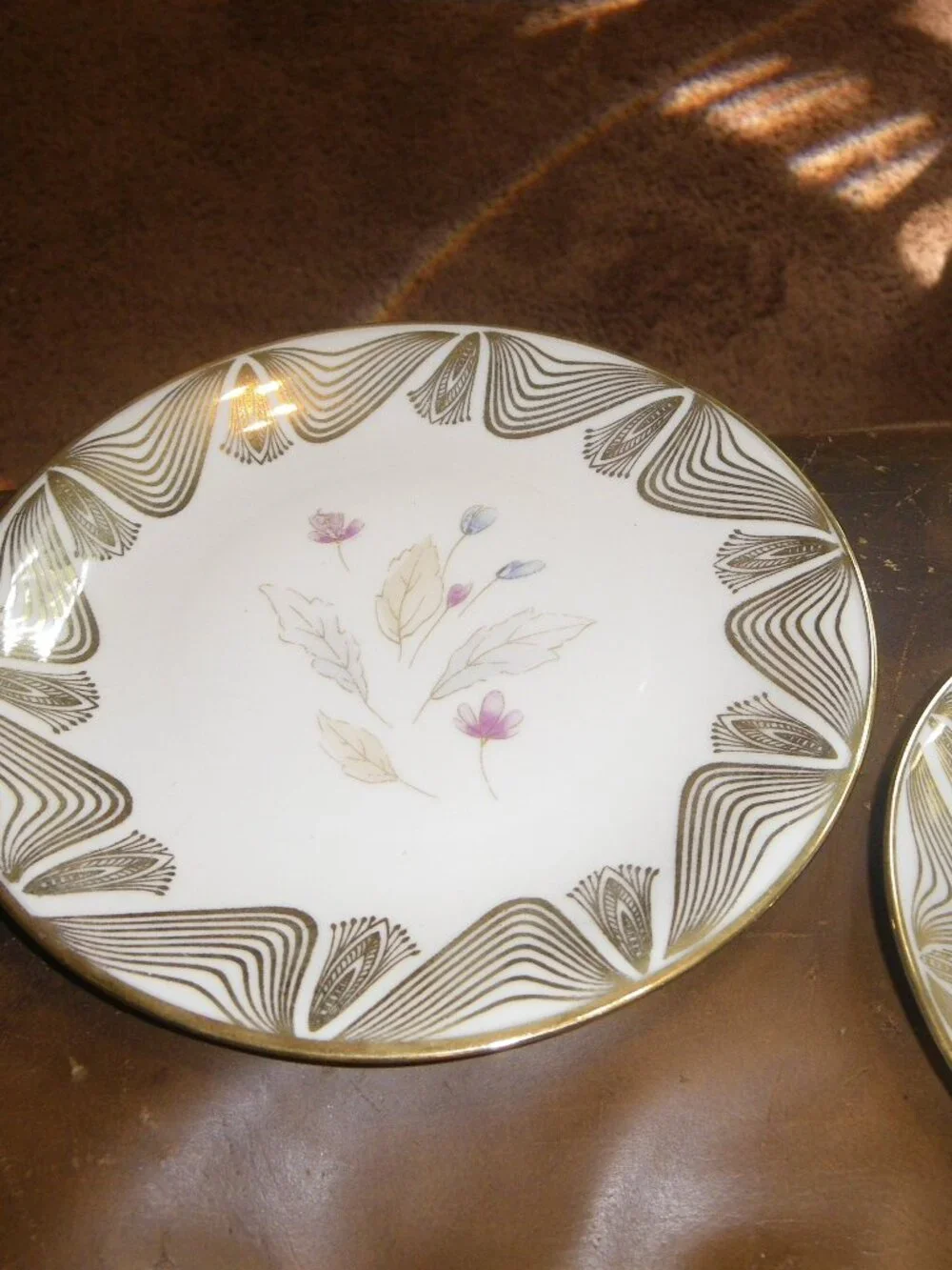 Vintage China Teacup & Saucer Set w/ Plate “Bavaria Elfenbein Porzellan”
